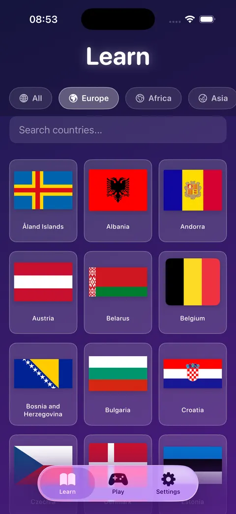 Filter by Continent