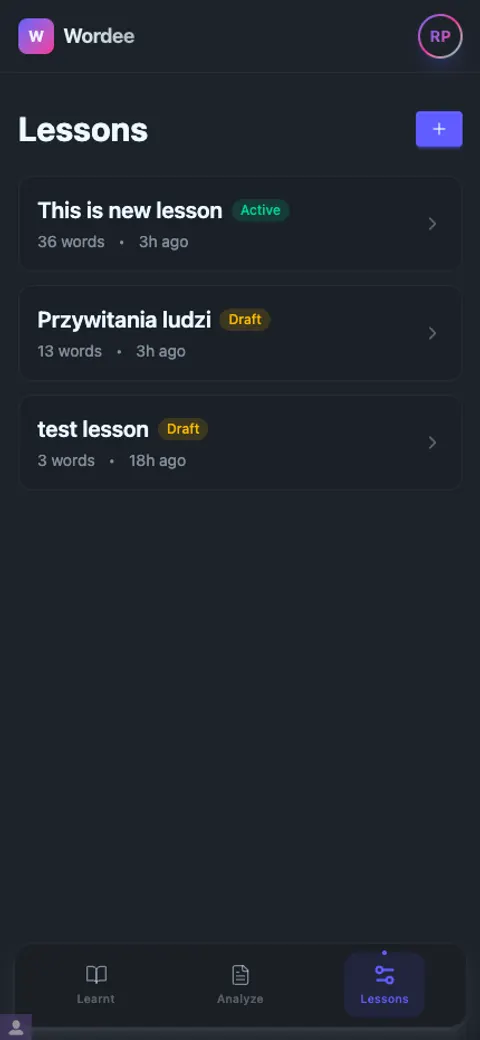 Your Lessons